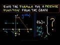 Find the Formula for a Piecewise Function from Graph