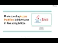 Understanding Access Modifiers in Inheritance in Java using Eclipse