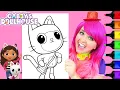 Coloring Gabby s Dollhouse Pandy Paws Markers