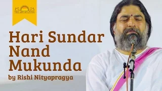 hari sundar nand mukunda rishi nitya pragya jai shree krishna bhajan art of living bhajans