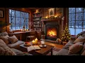 Lagu Snowy Christmas Coffee Shop ❄️ Calm Jazz Piano \u0026 Fireplace Sounds for Deep Focus \u0026 Relaxation