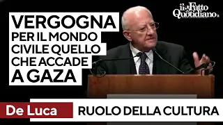 De Luca: "Non reggo le immagini di devastazione di Gaza nell'indifferenza del mondo. Civiltà finita"