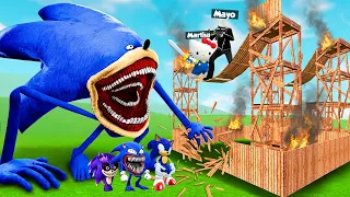 Base Segura Vs TODAS las VERSIONES DE SONIC 😱