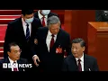 Why China’s ex-leader was escorted out of Communist Party congress - BBC News