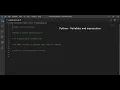 Python Basics - Variable and expressions