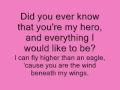 wind beaneath my wind