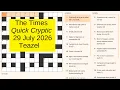 The Times Quick Cryptic 3366
