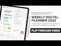 2022 Weekly Monthly Digital Planner Hyperlinked PDF designed for Goodnotes Notability