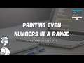 Printing even numbers in a range - HTML and JS