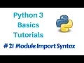 Programming in Python 3 - Syntax for Module Import