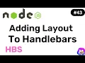 Adding Layout to Handlebars - NodeJS Hindi Coding Scenes