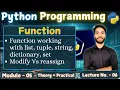 L-5 6 Functions with List Tuple String Dictionary Set Python