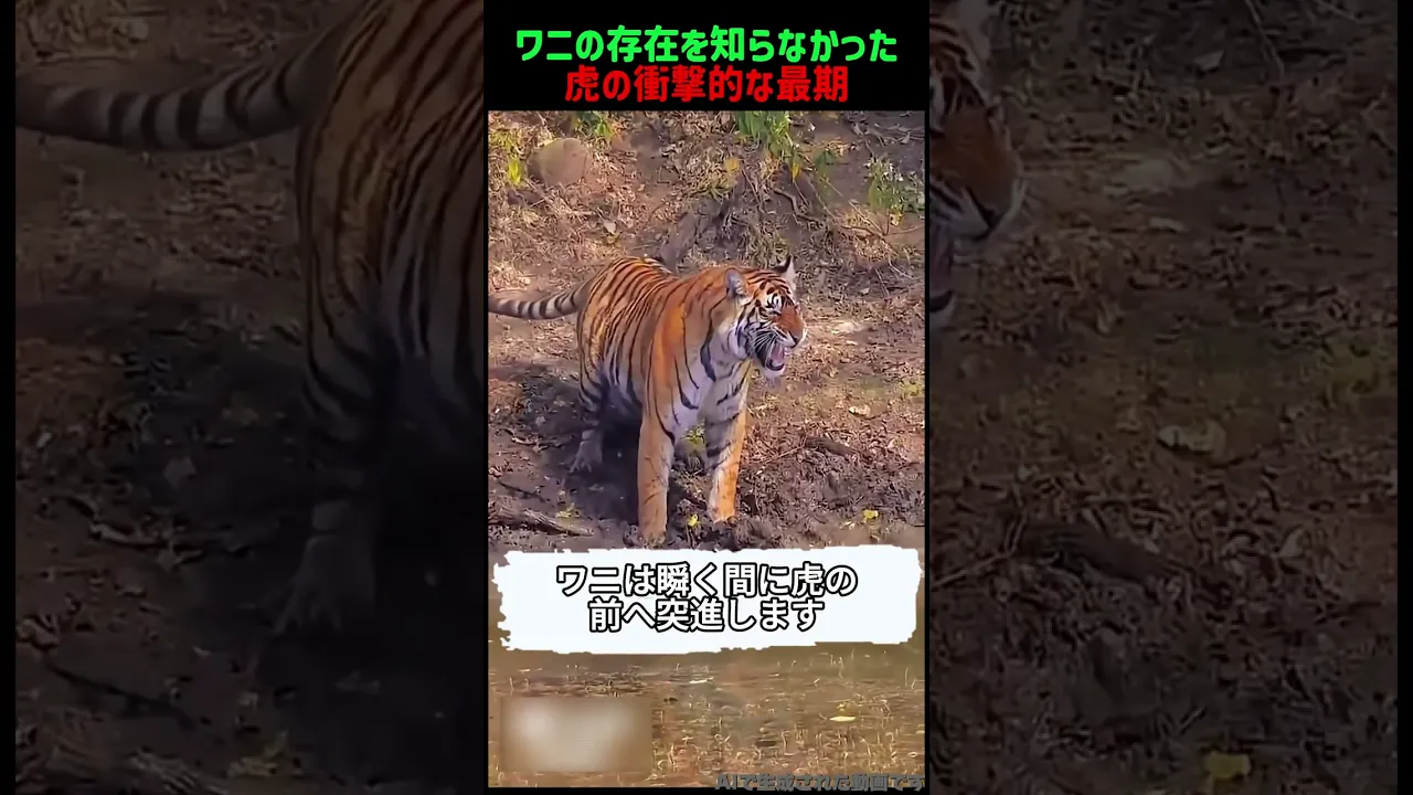 ワニの存在を知らなかった虎の衝撃的な最期