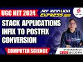 UGC NET Computer Science Stack Applications Infix to Postfix Conversion Example Shefali Mam