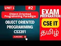 Object Oriented Programming Paradigm Anna University CS3391 Unit 1 Concepts