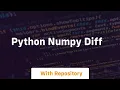 python numpy diff