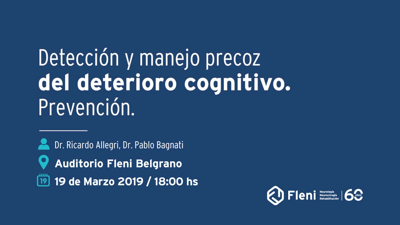 Charlas para la Comunidad: "Detección y manejo precoz del deterioro cognitivo"