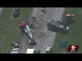 Injury crash involving semis blocks portion of I-70 in Lafayette County Missouri