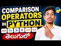Comparison Operators in Python in Telugu Python Comparison Operators Explained Python Tutorial