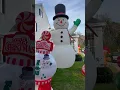 Frosty the Snowman is ready for Christmas Love all these cute inflatables at this amazing house