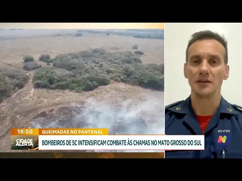 Bombeiros de SC intensificam combate às queimadas no Pantanal