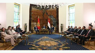 الرئيس عبد الفتاح السيسي يستقبل فخامة الرئيس ياكوف ميلاتوفيتش رئيس جمهورية الجبل الأسود  مونتينيجرو  دندنها