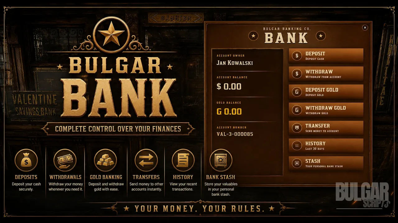 BulgaR Advanced Banking [VORP] & [RSGCore]
