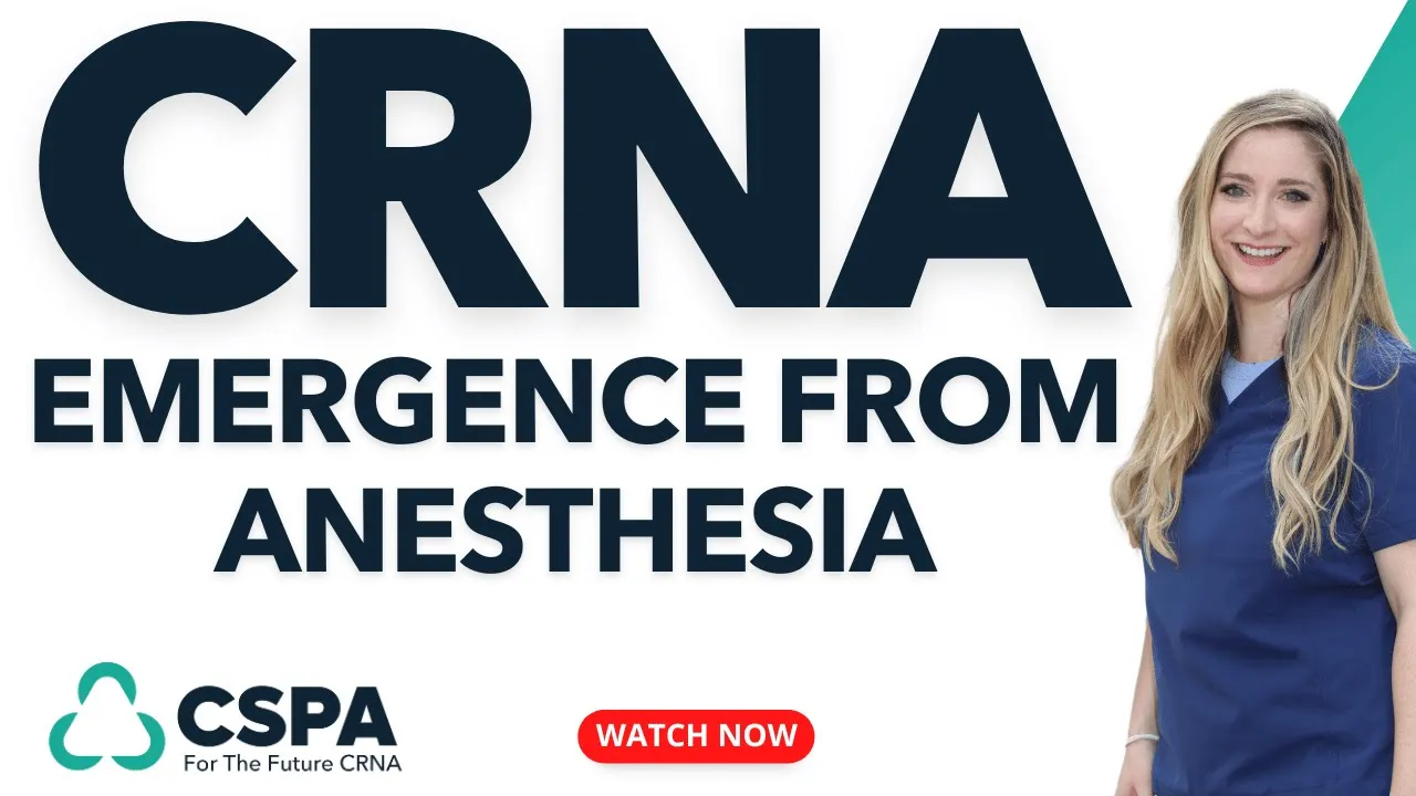 Emergence from Anesthesia- Waking A Patient Up From Anesthesia!