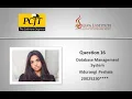 Database Management System Question 16 Java Institute