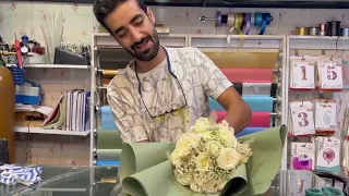 آموزش ساختن و تزیین دسته گل با کاغذ 