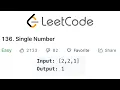 LeetCode Single Number Solution Explained - Java