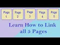 Tutorial Learn How to Link 5 Web Pages Linking of Pages