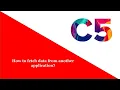 How to fetch data from another application as a dropdown in C5 Creator database