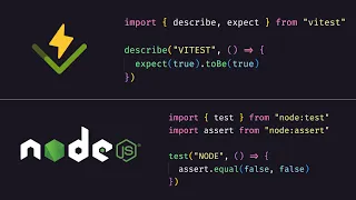 Node js has a built-in test runner