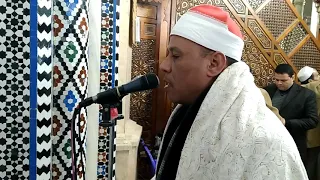 لأول مرة الشيخ محمد على الطاروطى يرفع الآذان فى مسجد الإمام الحسين بالقاهرة 