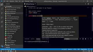 How to add emoji using python