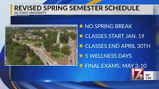 Revised spring semester schedule at NC State due to health concerns