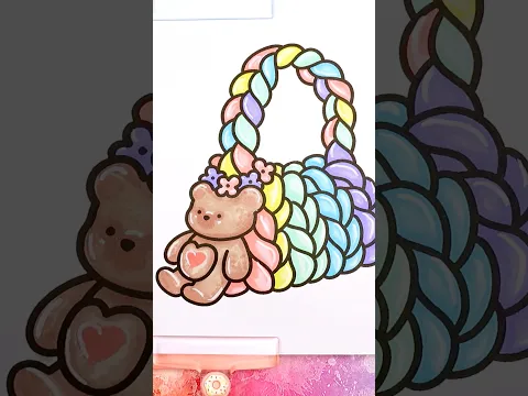 Relaxing ASMR coloring Coco Wyo Fashion Vibes Rainbow Knit Handbag #coloring #coloreaconmigo