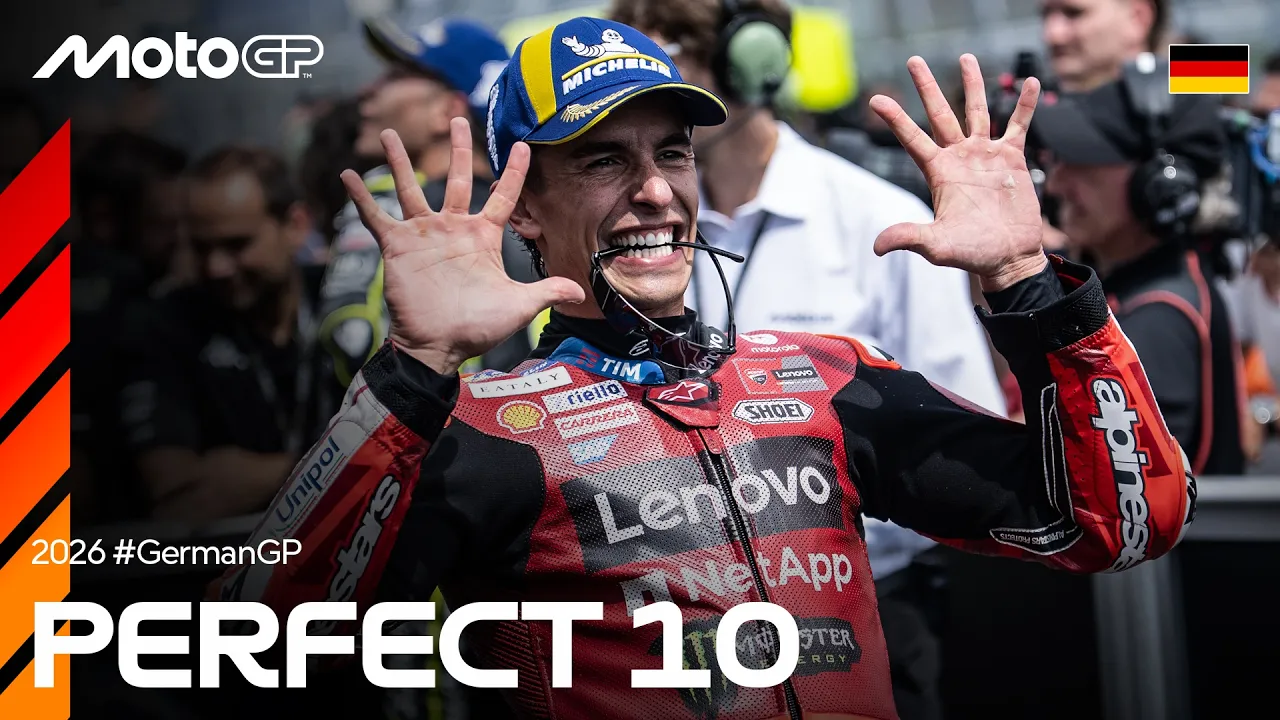 Marc Marquez makes history with 🔟 victories at the Sachsenring! 👑