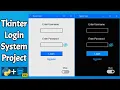 Tkinter GUI Login System Full Python Tutorial Mode Page Switching