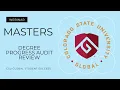 Master s Degree Planning 101 Using Your Degree Progress Audit to Graduate Faster