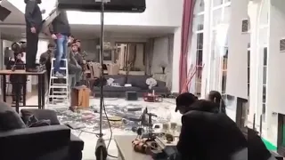 مسلسل اشرح ايها البحر الاسود خلف الكواليس الحلقة 36 مشهد ضرب طاهر لفيدات 