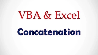 VBA Excel Lesson 2 Concatenation
