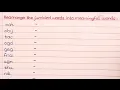 unscramble letters to make words