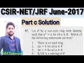 CSIR NET June 2017 Part-C Solution Boolean Ring Modern Algebra
