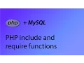 PHP MySQL Tutorial 33 - PHP include and require functions