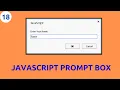 Javascript Prompt Box Tutorial In Hindi Part 18 Javascript dialogs box programmer shakil