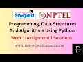 Programming Data Structures And Algorithms Using Python Week 1 Assignment Answers - Jan 2024 NPTEL