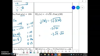 A2 Function Notation Help with Practice Problems