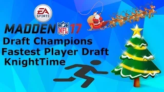 Madden 17 Draft Champions Fastest Draft
